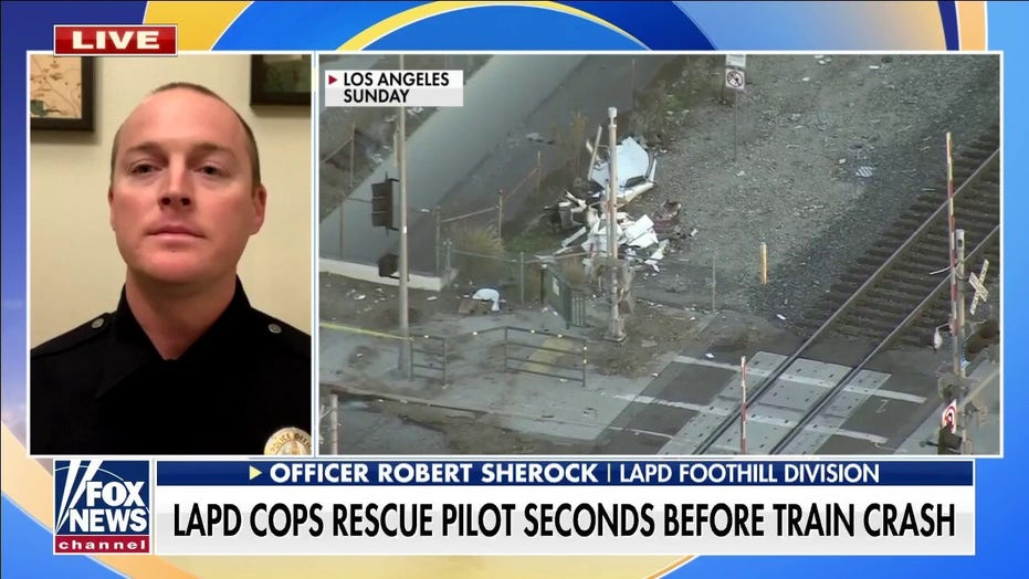 Los Angeles cop recalls selfless rescue of downed pilot from oncoming train: ‘I wasn’t worried about myself’