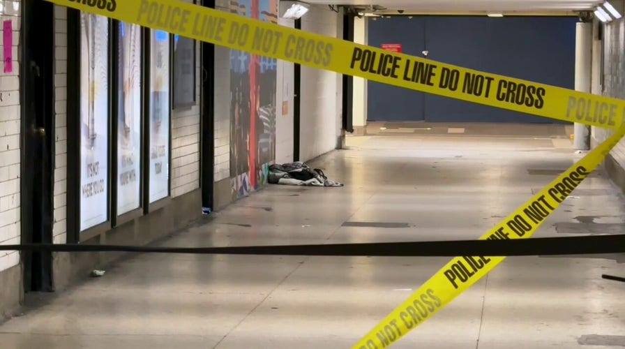 New York police investigate Penn Station after homeless man catches fire