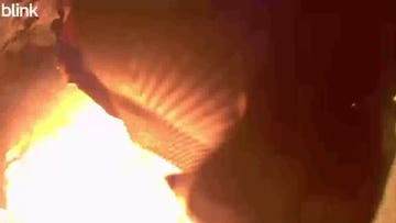Heroic stranger alerts sleeping family to raging fire