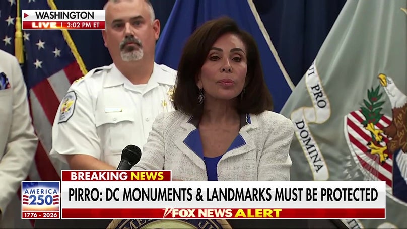 Pirro details potential charges for alleged Reflecting Pool vandalism after damage