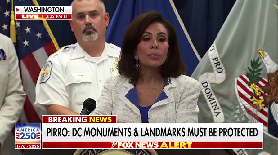 Pirro details potential charges for alleged Reflecting Pool vandalism after damage
