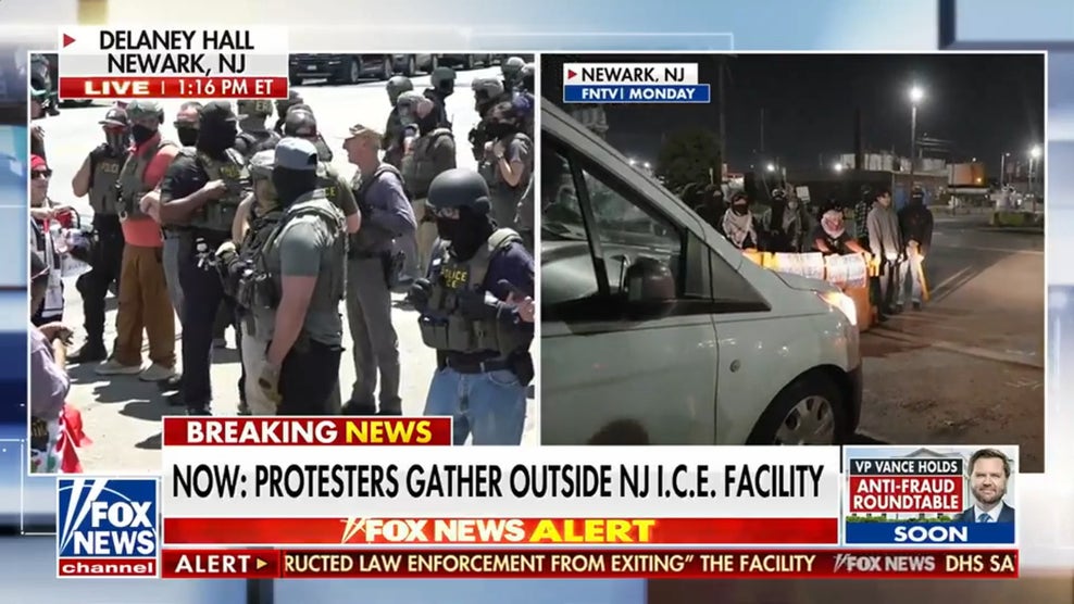 Fahey calls out ‘performative’ protest outside New Jersey ICE facility