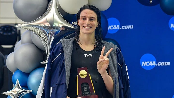 Ex-UPenn swimmer Lia Thomas speaks after accepting 'Voice of Inspiration' award