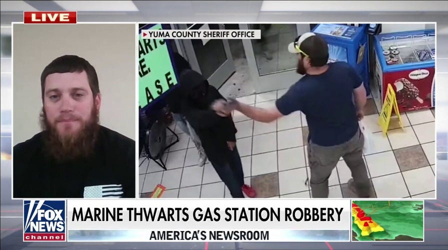 Marine fights off gas station robbery attempt 