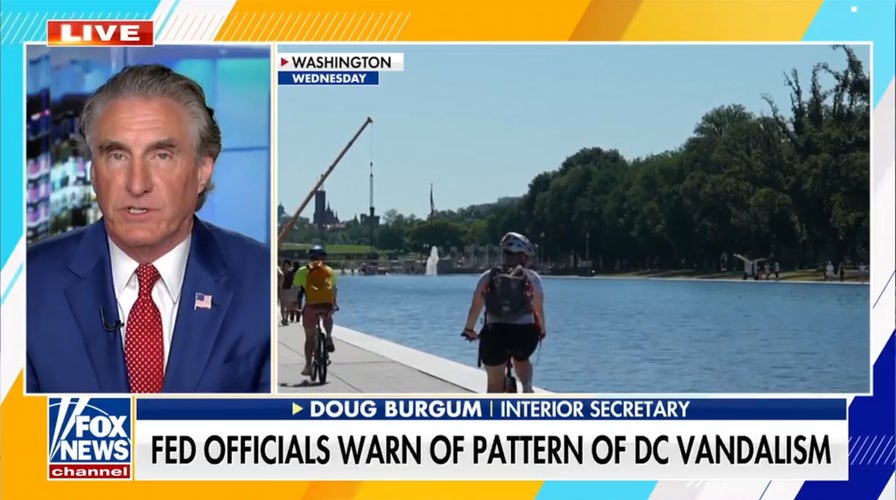 Secretary Burgum condemns vandalism targeting National Mall amid new threats