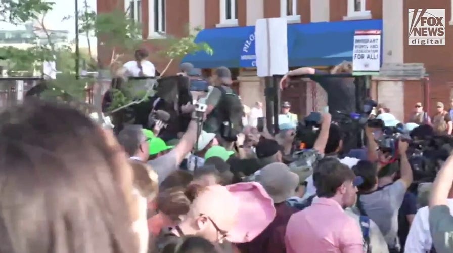 Anti-Israel demonstrators breach fence surrounding DNC