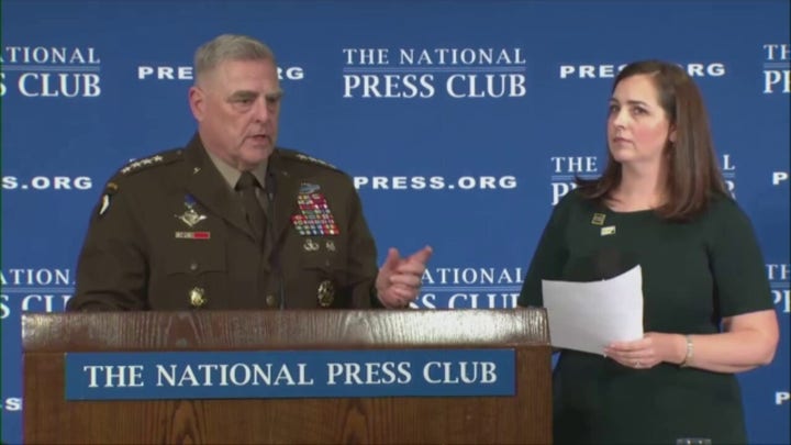 Gen. Mark Milley talks about China, Russia at National Press Club luncheon
