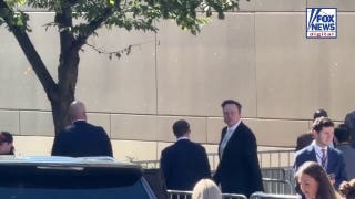 Elon Musk arrives at the Institute of Peace for Trump's New Golden Age summit