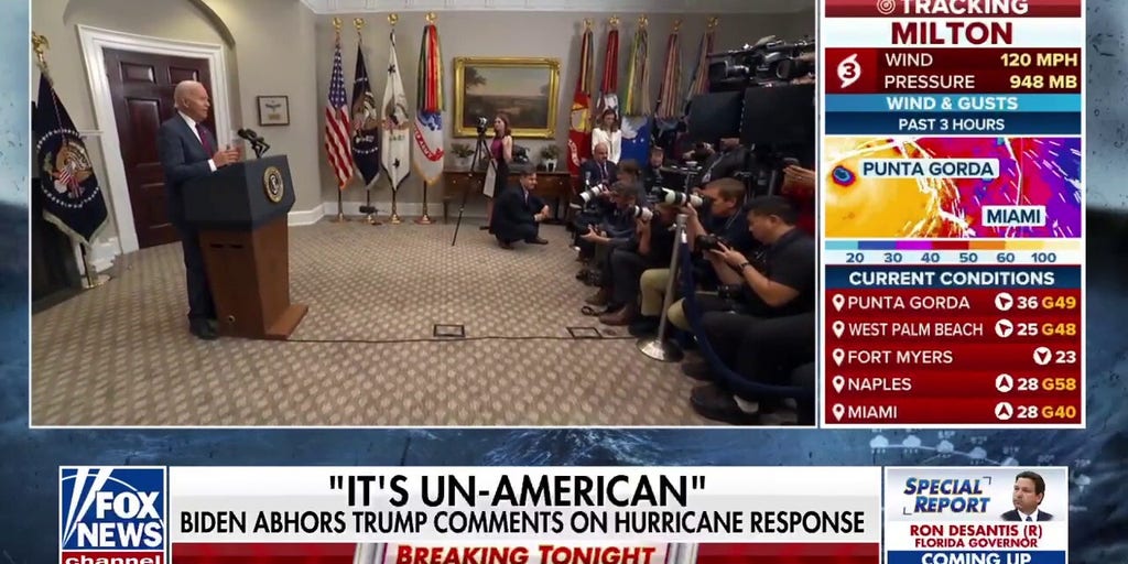 President Biden calls out former President Trump over hurricane response