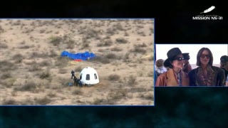 Jeff Bezos falls aft  Blue Origin New Shepard capsule lands - Fox News
