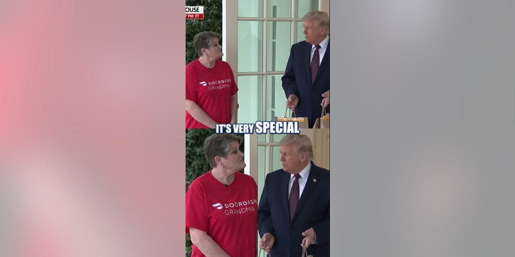 Trump greets DoorDasher for McDonald's delivery