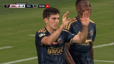 Philadelphia's Milan Iloski completes hat trick from the spot, leveling the score 4-4 vs Inter Miami