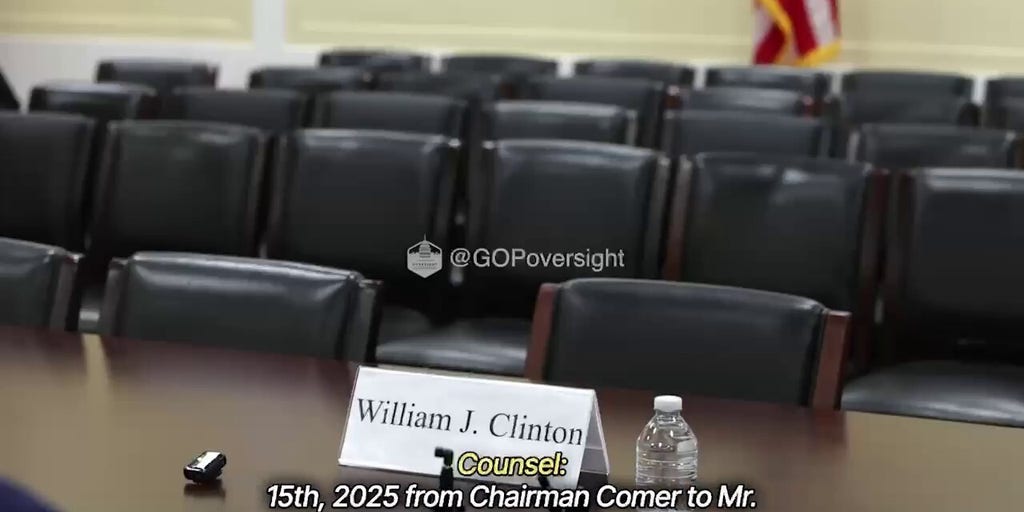 House Oversight publishes Bill Clinton deposition video with empty chair