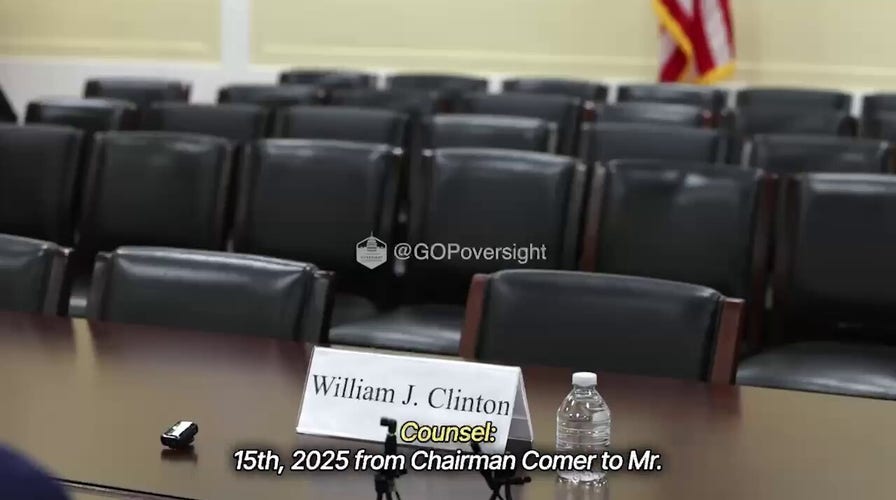 House Oversight publishes Bill Clinton deposition video with empty chair