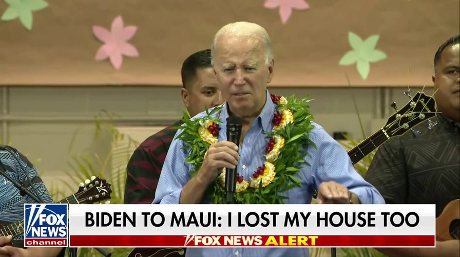 Biden tells Maui residents he lost his home to a fire, too