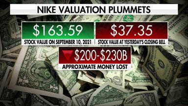 Nike stock plunges as company is dropped from S&P 100