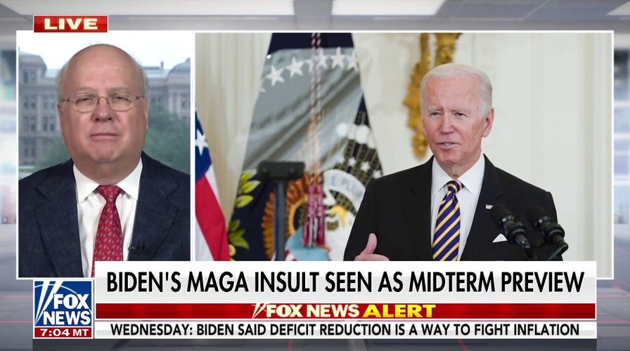 Karl Rove: Biden's 'MAGA crowd' criticism a 'sign of desperation' from the administration