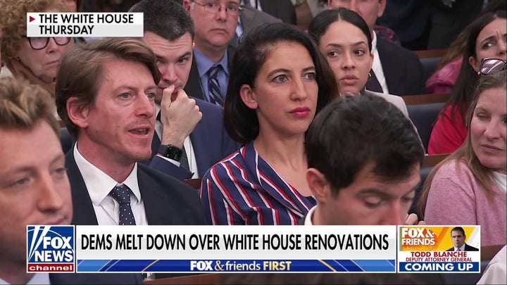 Media presses White House officials on ballroom renovations