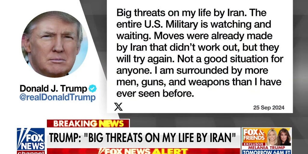 Trump addresses Iran's 'real and specific threats' on his life | Fox