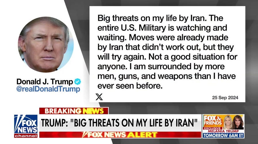 Trump aborda las "amenazas reales y concretas" de Irán contra su vida