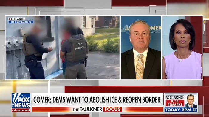 Comer warns of Democrats' push to abolish ICE, reopen border