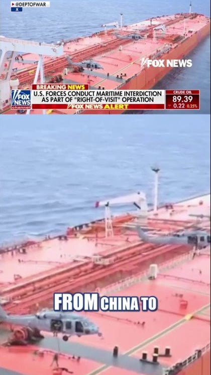 WATCH: US military conducts maritime interdiction, boards vessel