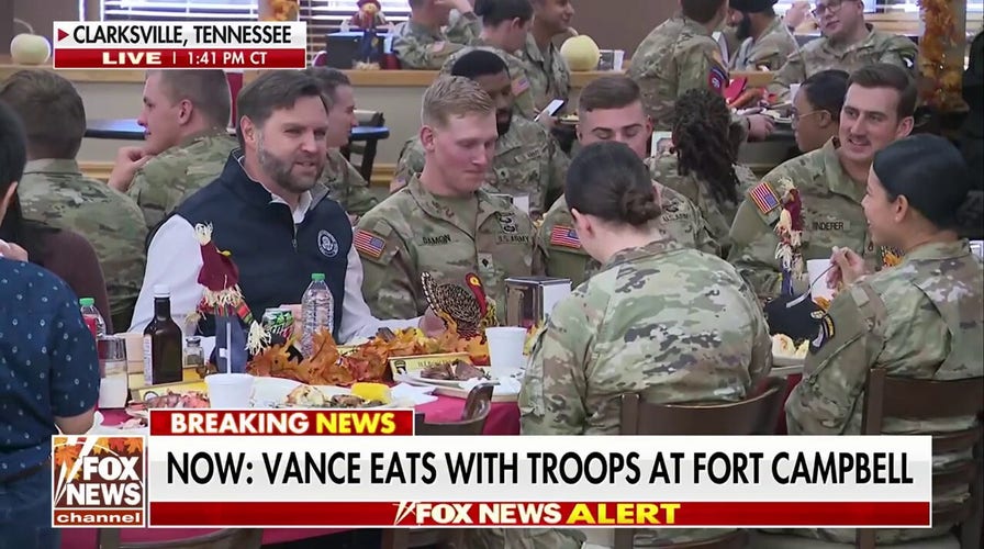 JD Vance shares Thanksgiving repast with troops astatine Fort Campbell