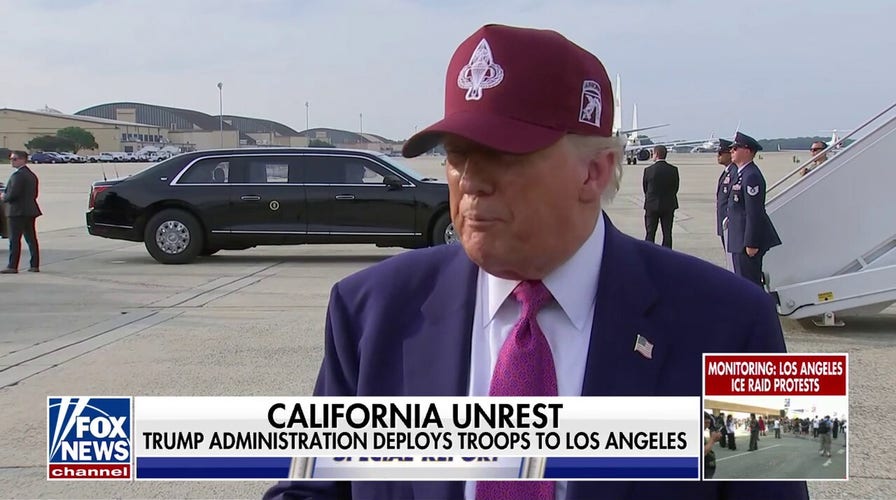 Trump slams ‘insurrectionists, agitators’ and ‘troublemakers’ involved in California mayhem