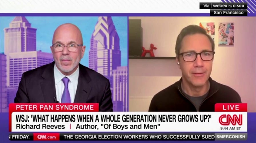 Author tells CNN that number of adult men not able to buy homes, have families is worrying for country