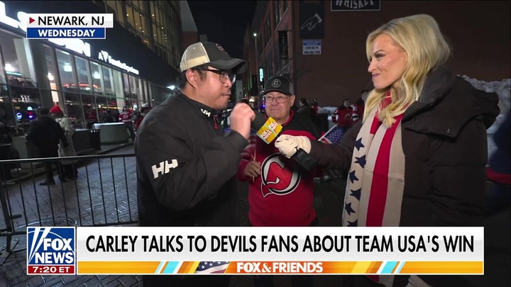 NJ fans celebrate Team USA hockey gold