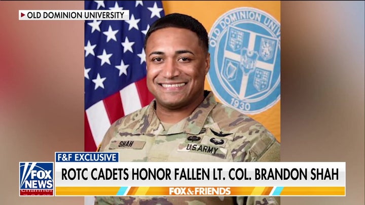 ROTC cadets honor fallen Lt. Col. Brandon Shah who died stopping ODU shooter