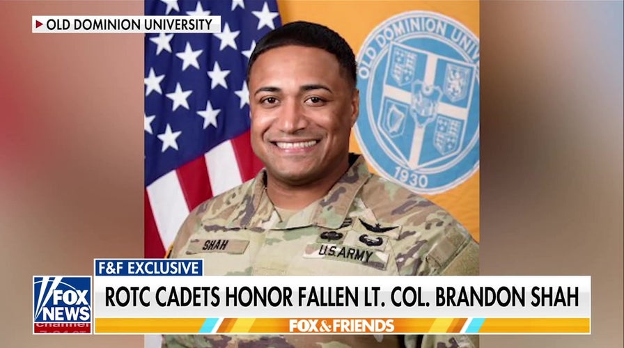 ROTC cadets honor fallen Lt. Col. Brandon Shah who died stopping ODU shooter