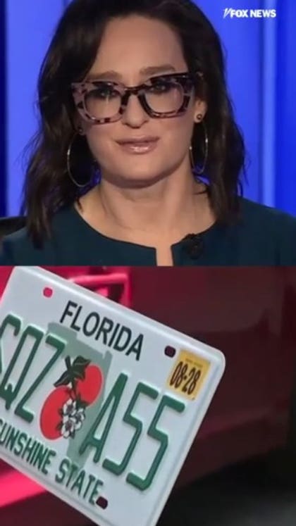 Florida grandma stunned by 'SQZ A55' license plate