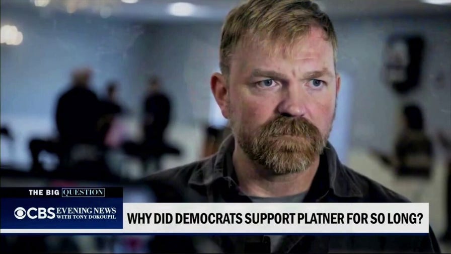 CBS anchor says Democrats dropped Platner after he began to look like a loser