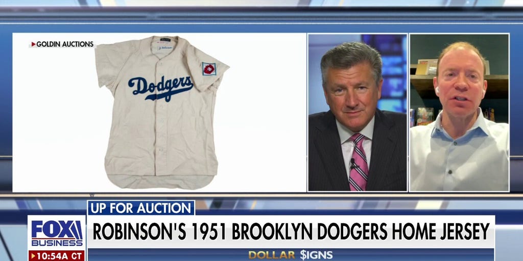 Jackie Robinson's 1951 Brooklyn Dodgers home jersey could fetch $2.4M on  auction block
