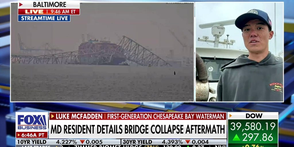 Baltimore bridge aftermath looks 'surreal, something out of a movie' Luke McFadden Fox