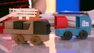 This toy factory produces American-made, educational toy trucks