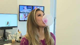 FBN competes in bubble gum challenge to raise awareness for breast cancer - Fox Business Video