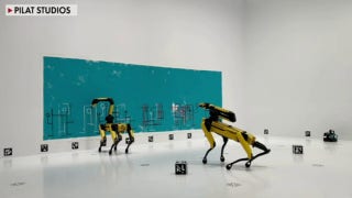 Artist trains robot dogs to create works of art through AI technology - Fox Business Video