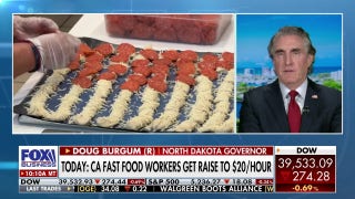 California's fast food minimum wage hike is a 'business killer': Gov. Doug Burgum - Fox Business Video