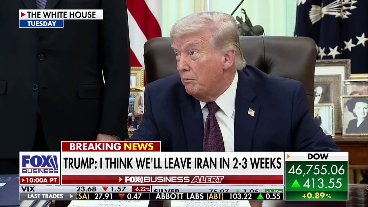 Stocks surge as Trump says Iran war could end in weeks, no deal needed