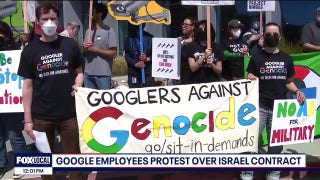 'Googlers Against Genocide' protest outside California headquarters - Fox Business Video
