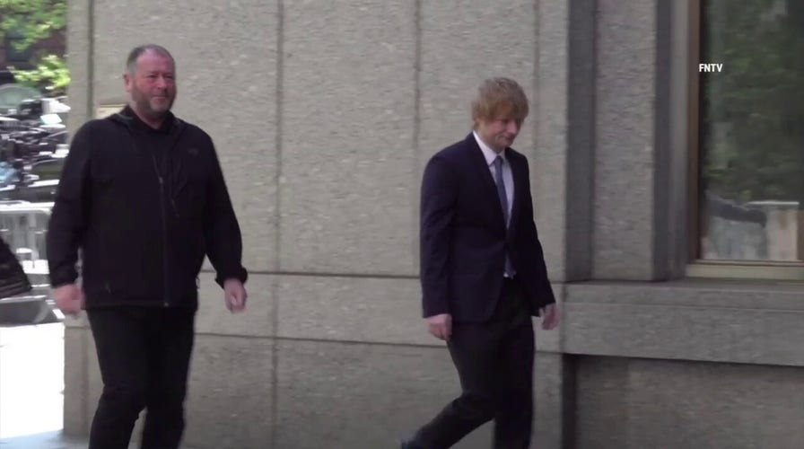 Ed Sheeran arrives at Manhattan federal court for copyright lawsuit