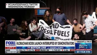 Climate protesters interrupt Amy Klobuchar's book launch event - Fox Business Video
