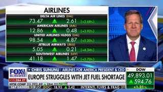 Airlines for America CEO eases worries over European jet fuel shortage: 'Don't panic just yet'