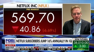 Netflix subscribers jump a whopping 16% annually in 1Q - Fox Business Video