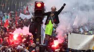 French pension protests leaving Paris burning