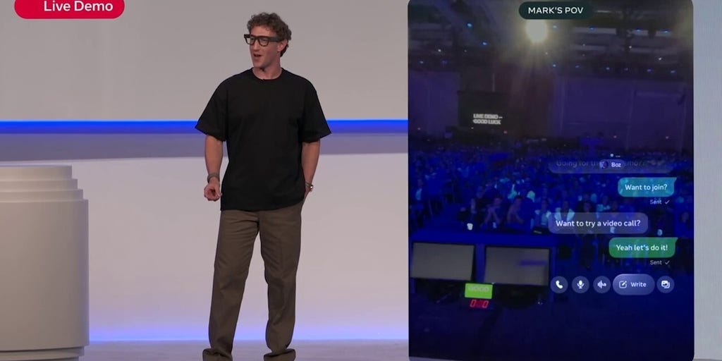 Zuckerberg's AI glasses demo fails at major live Meta event - Fox Business