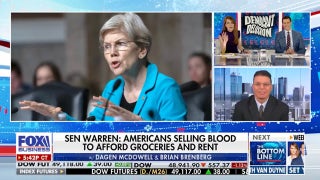 Elizabeth Warren says Americans are selling blood to afford groceries, rent