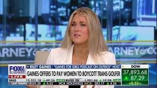 Riley Gaines: 'I will happily pay' forfeit fee for golf players who boycott transgender player - Fox Business Video